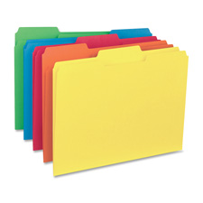 Picture of Business Source BSN43561 Interior File Folders- .33 Cut Assorted- Letter- Ast.