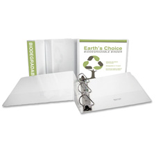 SAM16997 D-Ring View Binders- 4in. Capacity- 11in.x8-.50in.- White