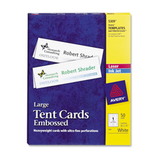 Picture of Avery Consumer Products AVE5305 Laser-Inkjet Tent Cards- Perforated- 8-.50in.x2-.50in.- WE