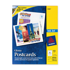 Picture of Avery Consumer Products AVE8387 Inkjet Postcard- Perforated- 5-.50in.x4-.25in.- Matte- WE