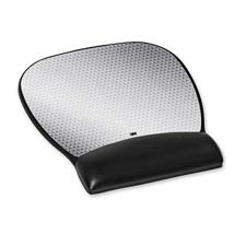 Picture of 3M MMMMW310LE Wristrest-Mouse Pad- Gel- Nonskid Base- 9in.x9-.25in.x.75in.- Black