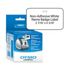 Picture of Dymo Corporation DYM30856 Name Badge- Nonadhesive- 4-.19in.x2-.44in.- 2- White