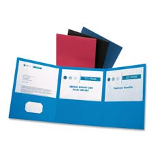 Tri-fold Pocket Folder- Holds 150 Sheets- Ltr- Black