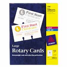 Picture of Avery Consumer Products AVE5385 Laser-Inkjet Rotary Cards- 2-.13in.x4in.- White