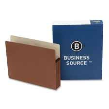 Picture of Business Source BSN65791 File Pocket- 3-.50in. Exp.- Letter- Redrope