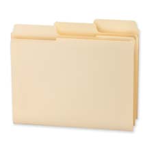 SuperTab Folders- Letter- .33 Cut Tab- 2-Ply- 11pt- Manila
