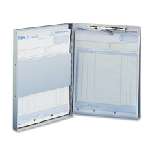 Picture of Business Source BSN28555 Form Holder- w- Storage- Side Opening- 8-.50in.x12in.- Aluminum