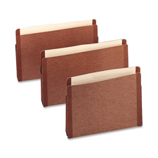 ESS85141 Expanding File Pockets- Vertical- 1-.75in. Exp- Letter- Red