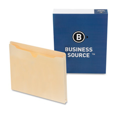 Picture of Business Source BSN65797 File Pocket- Straight Cut Tab- 1in. Exp.- Letter- Manila