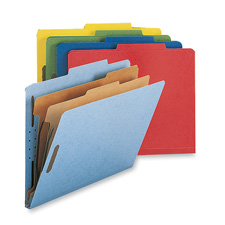 Picture of Nature Saver NATSP17208 Classification Folders- w- Fstnrs- 2 Dvdrs- Letter- GN