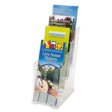 Picture of Deflect-O Corporation DEF77701 4-Tier Literature Holder- Leaflet- 4-.88in.x1in.x12in.- Clear