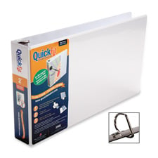 Stride- Inc. Ledger Binder- D-Ring- 2in. Capacity- 11-.50in.x20in.- White