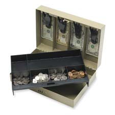 Picture of Sparco Products SPR15508 Combination Lock Cash Box- Steel- 11-.50in.x7-.75in.x3-.25in.- Gray
