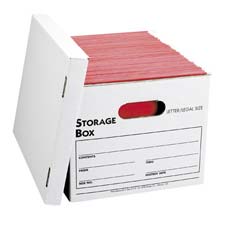 Picture of Business Source BSN42051 Storage File- Letter-Legal- 12in.x15in.x10in.- 12-CT- White