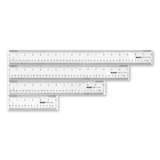 Picture of Acme United Corporation ACM10562 Plastic Ruler- 12in. Long- Clear