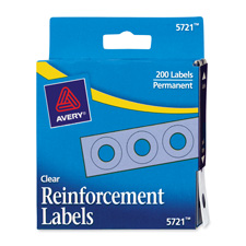 Consumer Products  Reinforcements- .25in. Diameter- 200-Box- Clear