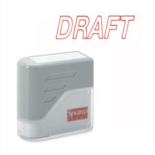 Picture of Sparco Products SPR60017 DRAFT Title Stamp- 1-.75in.x.63in.- Red Ink