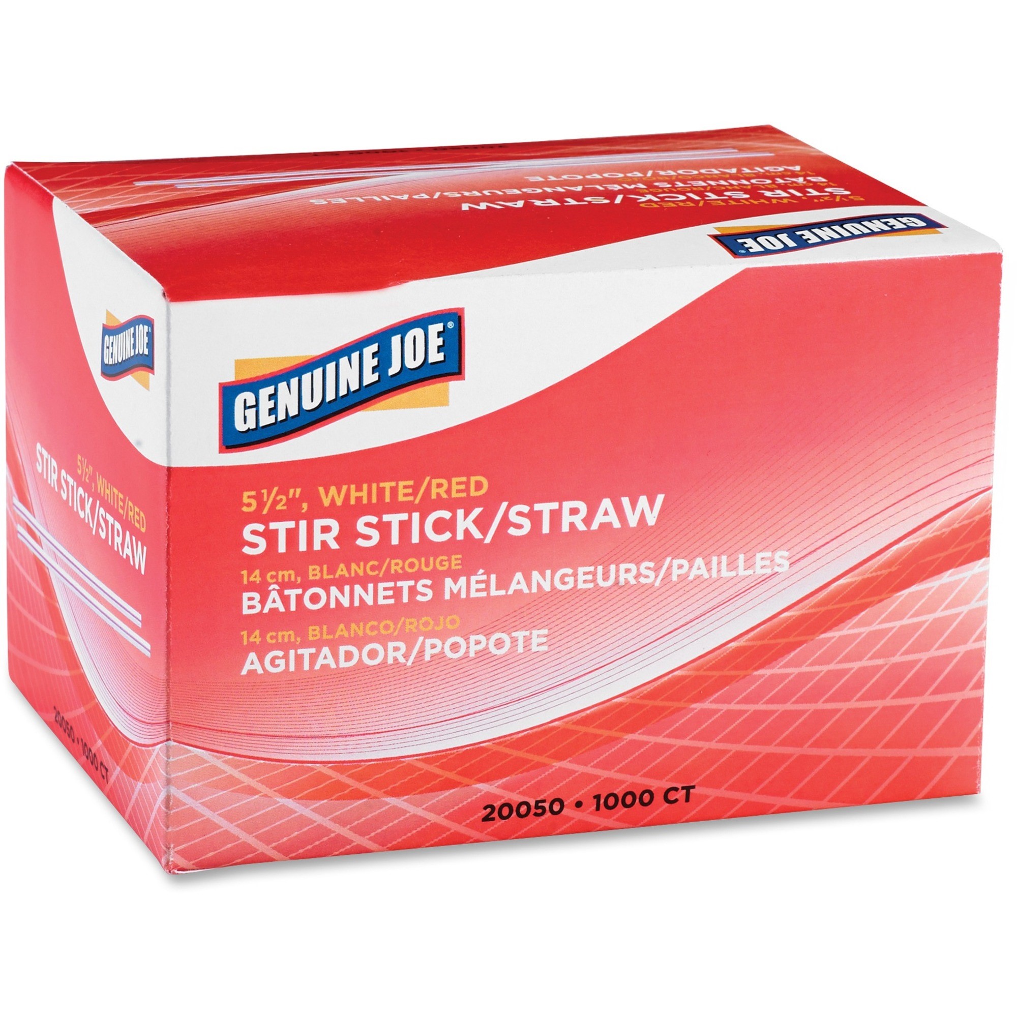 Stir Sticks- Plastic- For Hot-Cold- White-Red