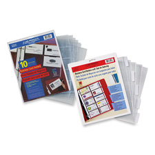 Picture of C-Line Products- Inc. CLI61217 Business Card Refill Pages- 200 Card Cap- 11in.x8-.50in.- Clear