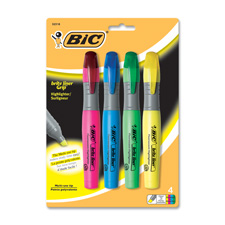 Picture of Bic Corporation BICBLMGP41ASST Brite Liner Highlighter- W-Rubber Grip- Chisel Tip- Assorted
