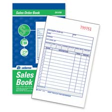 Picture of Adams Business Forms ABFDC3705 Sales Order Book- 2-Part- 3-1.332in.x7-.19in.