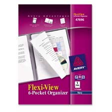 Picture of Avery Consumer Products AVE47696 6-Pocket Poly Organizer- Ltr- 150 Shts- Navy-Blue