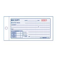 Picture of Rediform Office Products RED8L820 Money Receipt- Carbonless- 2 Parts- 2-.75in.x5in.- 50-BK