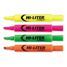 Picture of Avery Consumer Products AVE24063 Highlighters- Chisel Tip- Quick Drying- 4-Pack- YW-PK-OE-GN