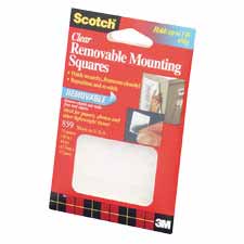 Picture of 3M MMM859 Adhesive Mounting Squares- Removable- .69in.x.69in.- Clear