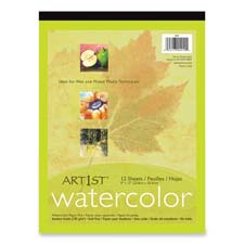 Picture of Pacon Corporation PAC4910 Watercolor Pad- 9in.x12in.- Acid-free- 12 Sheets-Pad