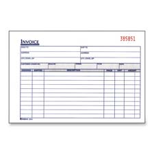 Picture of Adams Business Forms ABFDC5840 Invoice Book- 2-Part- Carbonless- 8-.44in.x5-.56in.- 50-BK