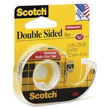 Picture of 3M MMM137 Double-sided Tape- w-Dispenser- Permanent- .50in.x450in.- CL