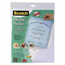 Picture of 3M MMMWL854C Display Pocket- Removable Fasteners- 9in.x11in.- Clear Plastic