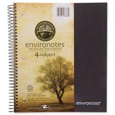 ROA13364 Wirebound Notebook- 2-Sub- 11in.x9in.- 100 SH- Assorted -  Roaring Spring Paper Products