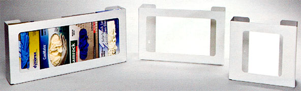 Picture of RackEm Racks 5116-W 4-Box RackÆEm Rackstal Plastic Box Glove Dispenser - White Heavy- Duty Plastic