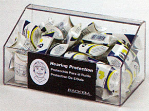 Picture of RackEm Racks 5137 60-Pair Foam Ear Plug Tray Dispenser No Lid - Clear Plastic