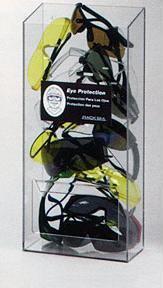 Picture of RackEm Racks 5143 20-Pair Visitor Safety Glasses Dispenser No Lid - Clear Plastic