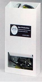 Picture of RackEm Racks 5144-W 20-Pair Visitor Safety Glasses Dispenser No Lid - White Heavy- Duty Plastic