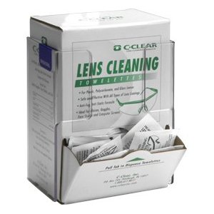 Picture of RackEm Racks 5157 Lens Cleaning Towelette-Wipe - Box Holder- Clear Plastic