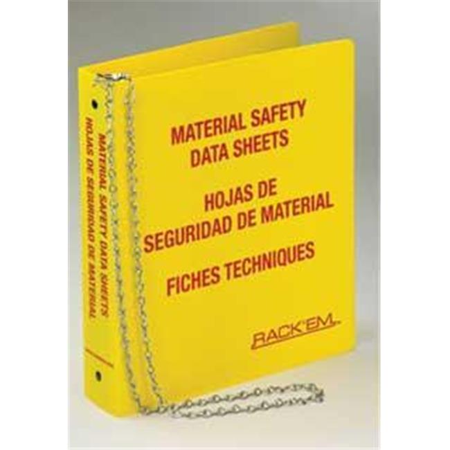 RackEm Racks 3010 Trilingual MSDS Binder 3 in. Ring - Holds 600 sheets