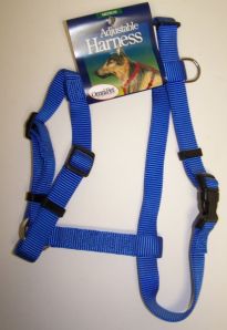 445-17108  No.17M-BL Adjustable Nylon Harness 12-18in Medium Color Blue