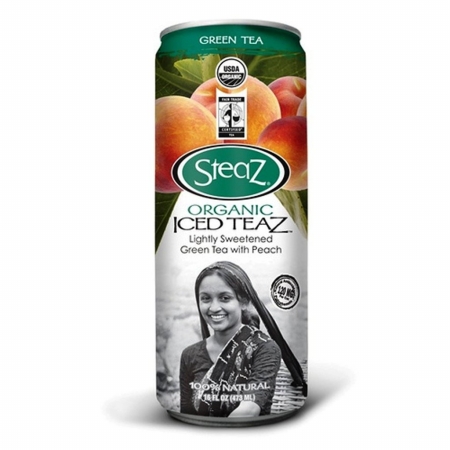 Picture of Steaz Energy 63007 Organic Peach Iced Green Tea