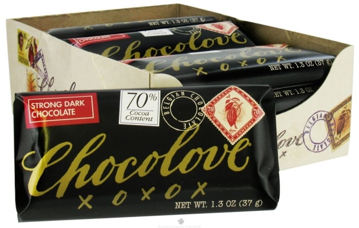 Picture of Chocolove Xoxo 20843 Strong Dark Chocolate Mini Bar