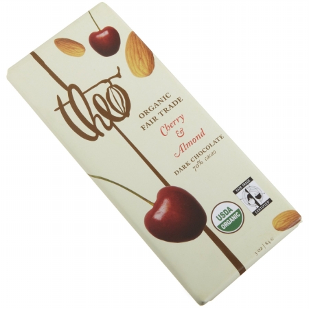 Picture of Theo Chocolate 20623 Organic Dark Choc Cherry & Almond Bar