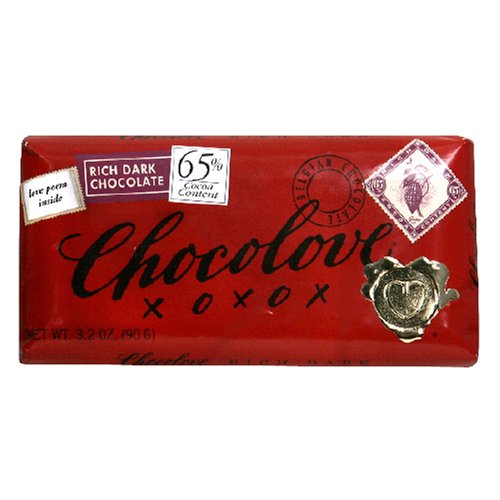 Picture of Chocolove Xoxo 30394 Rich Dark Chocolate Bar
