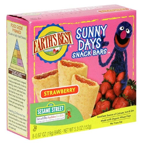 Picture of Earths Best 39162 Sesame Street Organic Strawberry Snack Bar