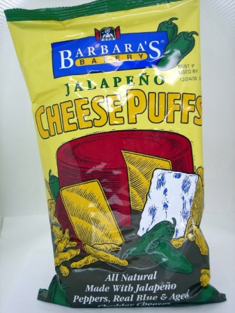 Picture of Barbaras Bakery 35023 Jalapeno Cheese Puffs Wheat Free