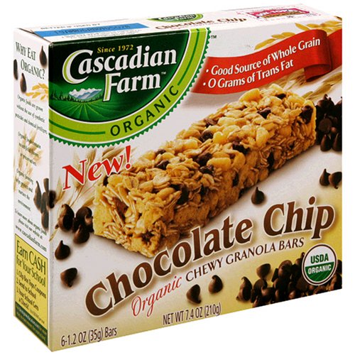Picture of Cascadian Farms 38035 Organic Chocolate Chip Granola Bar