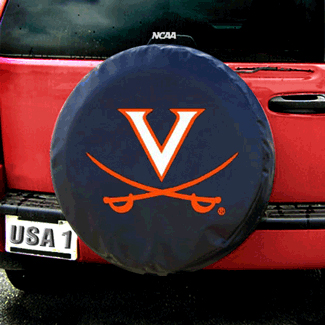 Picture of Fremont Die Fmt5TC-VAC-58469 Virginia Cavaliers NCAA Spare Tire Cover- Black