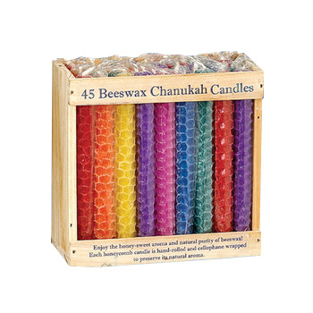 Picture of Rite Lite C-22-F Chanukah Candles - Honeycomb Beeswax- Assorted Colors - Pack Of 6